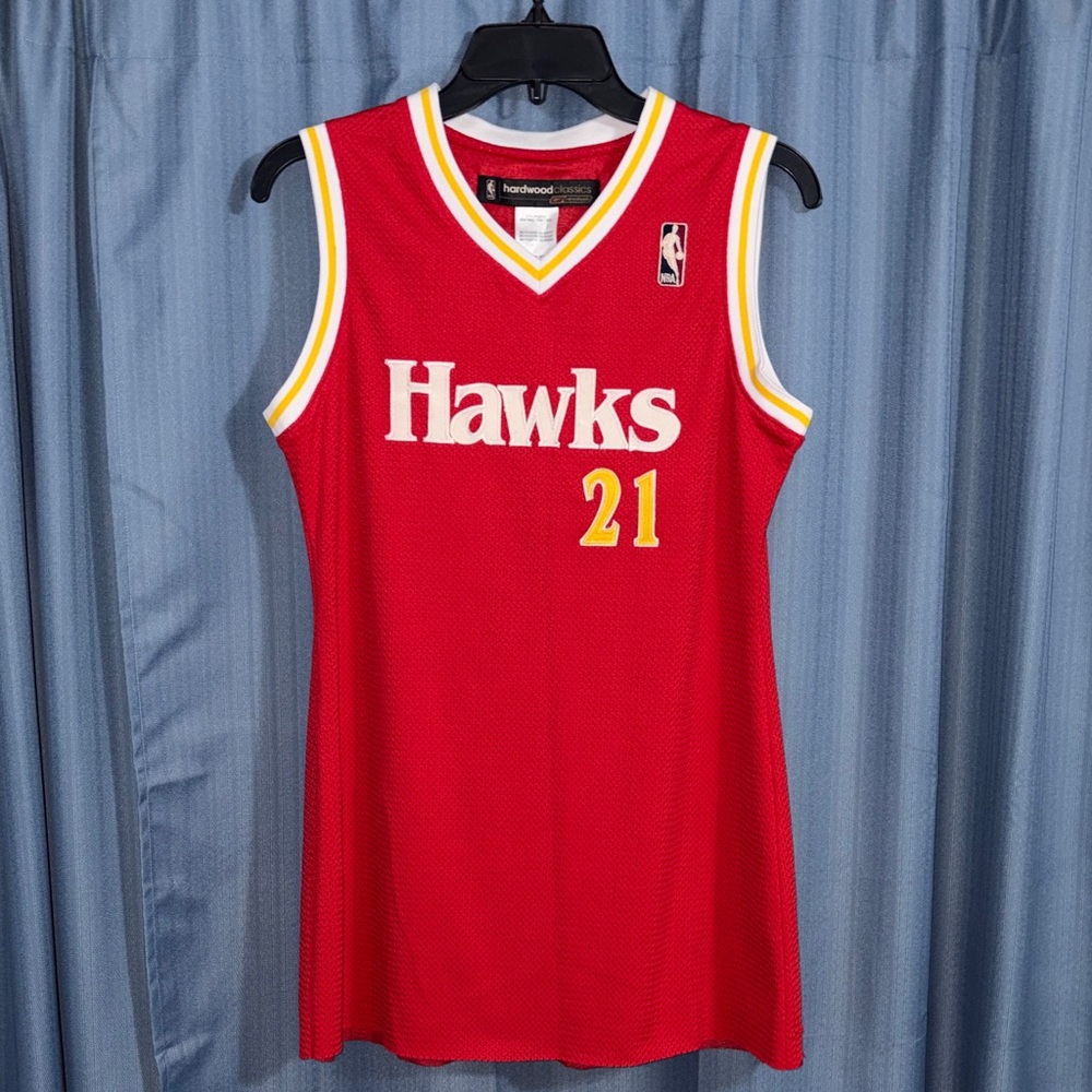 Reebok NBA Dominique Wilkins 21 Atlanta Hawks Basketball Jersey Youth Medium